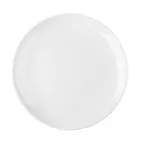 image of TableCraft Products 11531 - White 13" Round Melamine Serving Platter, Dishwasher Safe, NSF