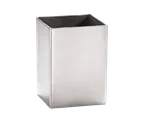 image of TableCraft Products 1156 Sugar Packet Holder, 2" x 2" x 2-3/4", Stainless Steel, Dishwasher Safe