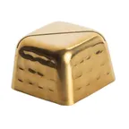 image of TableCraft Products 11576 Menu Card Holder, 2" x 2" x 1.375", Stainless Steel, Hammered Gold Finish
