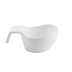 image of TableCraft Products 11677 Gravy Sauce Boat, 3 oz, 4-3/4" x 2-5/8" x 2", White Melamine