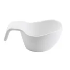 image of TableCraft Products 11679 Sauce Boat, 8 Oz White Melamine, 6-1/4" x 3-5/8" x 2-3/4", Dishwasher Safe