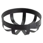 image of TableCraft Products 11692 - Round Steel Serving Basket, 8-1/8" W x 8-1/8" D x 2-7/8" H, Black