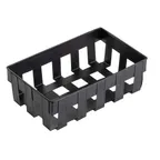 image of TableCraft 11695 Metal Basket, 12-3/4"W x 10-1/2"D x 4-1/4"H, Black Galvanized Steel, Rectangular