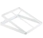 image of TableCraft 11797 - 11.5"W x 13.5"D x 4.5"H White Steel Tiered Stand, 1-2 Tiers, Fits Gazonorm Crates