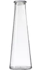 image of TableCraft 11802 - 34oz Clear Styrene-Acrylonitrile Carafe, 3.875"W x 3.875"D x 11.75"H, Tapered Lid