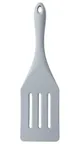 image of TableCraft 11836 - Silicone Slotted Spurtle, 10.375" H x 3" W, 0.75" D, White Handle, NSF Utensil