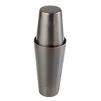image of TableCraft Products 11869 2-Piece 18 oz Shaker, 3.625"×3.625"×6.75" Steel, Gunmetal PVD