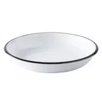 image of TableCraft Products 12081 Round Coupe Bowl, 24 oz (3/4 Qt), 9" x 9" x 1.5" Melamine, White/Black