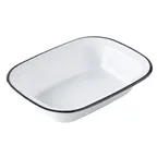image of TableCraft 12162 - 48oz Collection Serving Pan, 11" x 8.125" x 2.375", Rectangular White Melamine