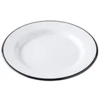 image of TableCraft 12166 Melamine Round Plate, 10.25" Diameter, 0.875" Thick, Medium Rim, White