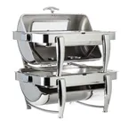 image of TableCraft 12189 - 9-Qt Roll Top Chafer with Window, 26" x 20" x 17", Stainless Steel, Stackable