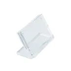 image of TableCraft Products 12209 Acrylic Clear Sign Holder, 2.5" x 1.25" x 1.75", Rectangular, Inset Magnets