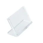 image of TableCraft Products 12210 Acrylic Sign Holder, Clear Rectangular 3.5" x 2" x 2.5", Inset Magnets