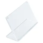 image of TableCraft Products 12211 Acrylic Sign Holder with Inset Magnets, 5.75" x 2.5" x 4", Clear