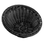 image of TableCraft Products 12251 - Round Polypropylene Food Serving Basket, 10" x 10" x 5", Black