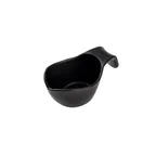 image of TableCraft Products 12273 Gravy Sauce Boat, 5 oz., 5.5" x 3.125" x 2.25", Black Melamine, Stackable