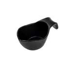 image of TableCraft Products 12274 Gravy Sauce Boat, 8 oz., 6.25" x 3.625" x 2.75", Black Melamine, Stackable