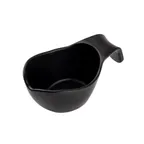 image of TableCraft Products 12275 Gravy Sauce Boat, 12 Oz, 7.25" x 4.125" x 3" Black Melamine Stackable