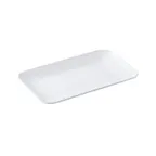 image of TableCraft 12282 Sierra White Melamine Serving Platter, 13" W x 8" D x 1.25" H, Rectangular