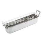 image of TableCraft 123506 - 4-1/2 qt. Steel Steam Table Pan, 18-1/2" x 5-1/4" x 4", Tri-Ply, Induction Safe