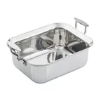 image of TableCraft 123508 5-Qt 1/2 Stainless Steel Steam Table Pan 11"x9"x4" Mirror Induction
