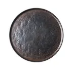 image of TableCraft Products 123515BR Lunara Collection Brown Melamine Round Platter 10-3/4" Diameter