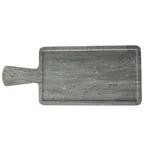 image of TableCraft 12450 Gray Smokehouse Melamine Serving Paddle, 16.5"x7"x0.625", Rectangular, 4.5" Handle