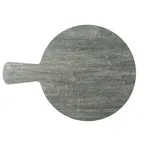 image of TableCraft 12451 - Smokehouse Melamine Serving Paddle, 13.75" x 10" x 0.625", Round, Gray, Decaled