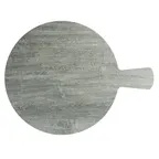 image of TableCraft 12452 - Smokehouse Melamine Serving Paddle, 15.75”x12”x0.625”, Round, Gray, 4.5” Handle