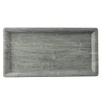 image of TableCraft 12453 Serving & Display Tray – 11" x 5.75" x 0.75", Rectangular, Gray Decaled Melamine