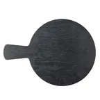 image of TableCraft 12455 Onyx Melamine Serving Paddle, 13.75" x 10" x 0.625", Round, Black Decaled, 4.5" Handle