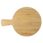 image of TableCraft Products 12459 Melamine Paddle, Round 13.75" x 10" x 0.625", Tan Decaled, 4.5" Handle