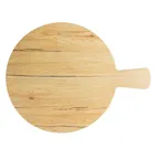 image of TableCraft Products 12460 - Melamine Paddle, Round 15" x 12" x 0.625", Tan Decaled, 4.5" Handle