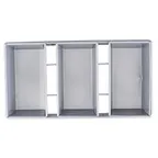 image of TableCraft Products 12486 - 3‑Compartment Bread Loaf Pan 18.125"x9.25"x2.75" Steel Non‑Stick 52 oz