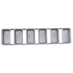 image of TableCraft 12489 5-Compartment Loaf Pan, 26" x 10" x 2.75", 52 oz, Alum Steel, Silicone Glazed