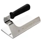image of TableCraft 12507 PerfectGrip Steak Weight, 7.5"x4"x4", 2.2 lb., 18-8 Stainless Steel, NSF