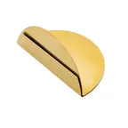 image of TableCraft 12521 - Half-Moon Menu Card Holder, 3.5" x 2" x 1.5", Gold Stainless Steel, 3" Height