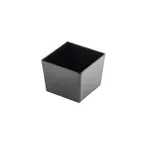 image of TableCraft Products 12555 - 2.5-Qt Black Melamine Bowl, 6.375" x 6.375" x 5", Reusable