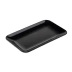 image of TableCraft Products 12561 Sierra Collection Black Melamine Platter, 13" x 8" x 1.25", Rectangular