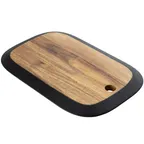 image of TableCraft Products 12576 Acacia Serving Board, 16" x 10.5" x 0.75" Tans Wood, Black Edge