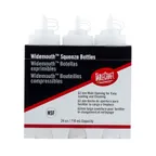 image of TableCraft 12633 - 24oz Clear WideMouth Squeeze Bottle, 63mm Opening, Cone Tip, NSF - 6/Pack
