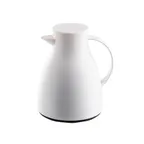 image of TableCraft Products 12663 Coffee Carafe, 34 oz, 7.5"x6.5"x8.75", White, Vacuum-Insulated, Plastic