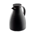 image of TableCraft Products 12667 Black Plastic Coffee Carafe, 50 Oz, With Glass Liner, Frosted Surface
