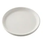 image of TableCraft Products 12704 - Terra Collection White 6" Round Melamine Serving Plate, 6" x 6" x 0.625"