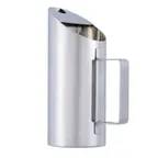 image of TableCraft 12813 Metal Pitcher - 1 Quart Steel, 5¼" x 4" x 8¾", Ice Guard, 32-63 oz - 1/Each