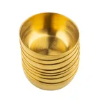 image of TableCraft Products 12820 - Gold Brushed 4oz Serving Bowls, 3-1/4" Dia. x 1" H, 200 Series SS, 8/Set