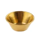 image of TableCraft 12821 - 1-1/2 oz Gold PVD Stainless Steel Ramekin, 2-1/2" Dia. x 1" H, Tapered