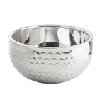 image of TableCraft 12837 - 8-Qt Mirror Honeycomb Stainless Steel Bowl, 13" Dia, 7"H, 14-1, Round