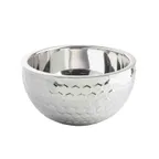 image of TableCraft 12838 - 5-Qt Double-Wall Stainless Steel Bowl, 11" Dia., Mirror Honeycomb