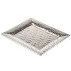 image of TableCraft 12841 - Stainless Steel Honeycomb Serving Tray Rectangular 12-3/4" x 10-1/2" x 3/4" 18-8